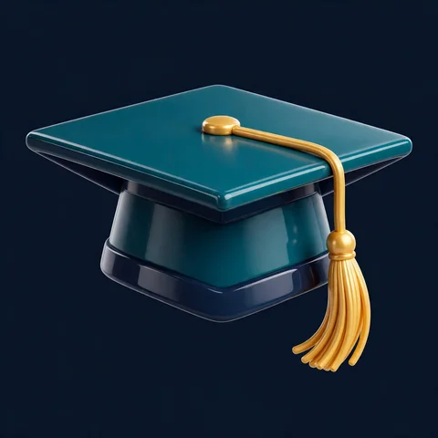 Graduation cap 3D